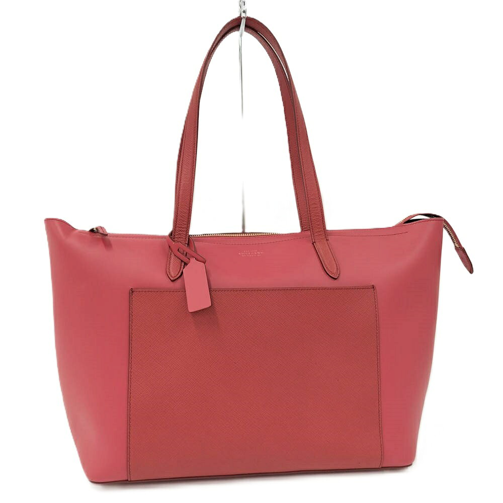 Rakuten - 【中古】SMYTHSON トートバッグ レザー レッド