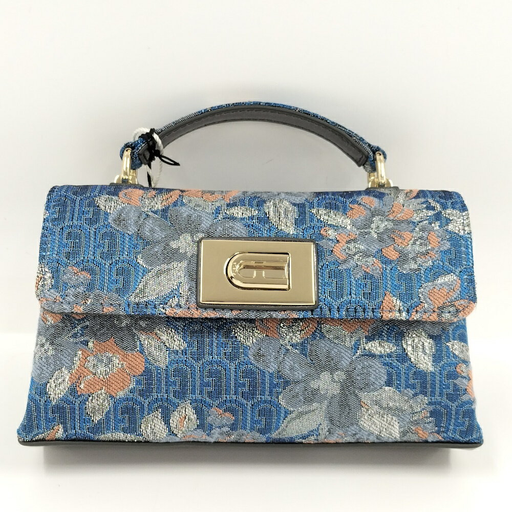 乐天商城 - 【中古】FULRA 1927 ミニ クロスボディ ショルダーバッグ ファブリック ブルー系