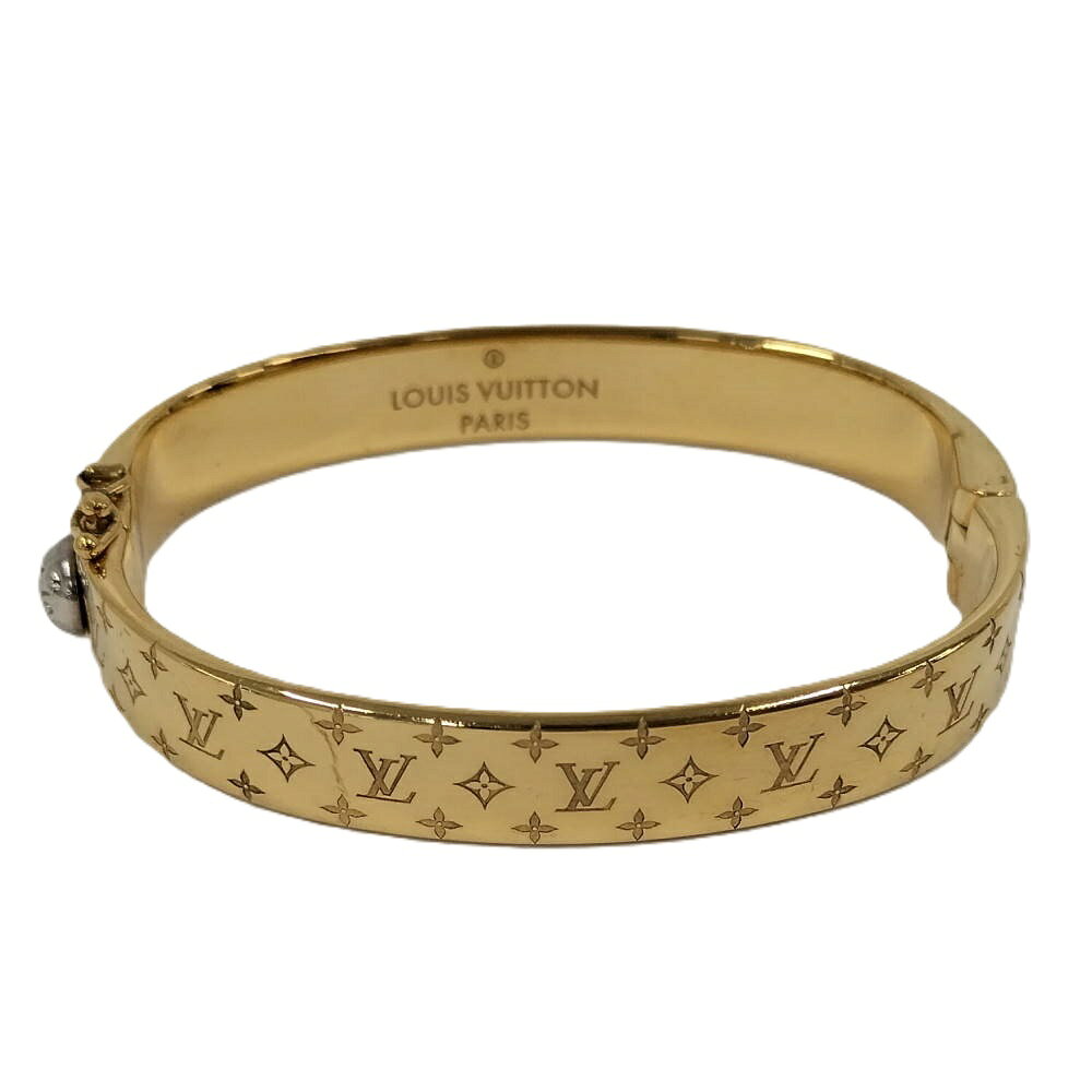乐天商城 - 【中古】LOUIS VUITTON バングル ナノグラム メッキ ゴールドカラー M00251
