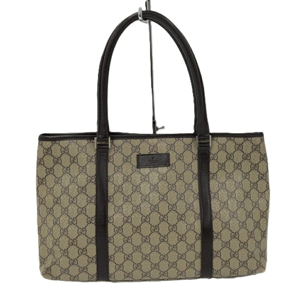 Rakuten - 【中古】GUCCI トートバッグ ハンドバッグ GGスプリーム PVCコーティング レザー 114595
