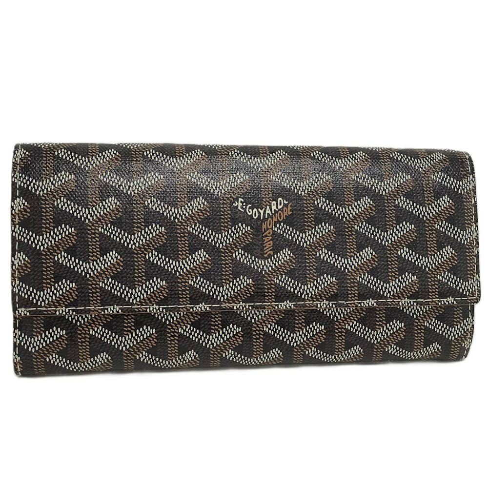 【中古】GOYARD ヴァレンヌ 二つ折り長財布 PVC×レザーの商品画像