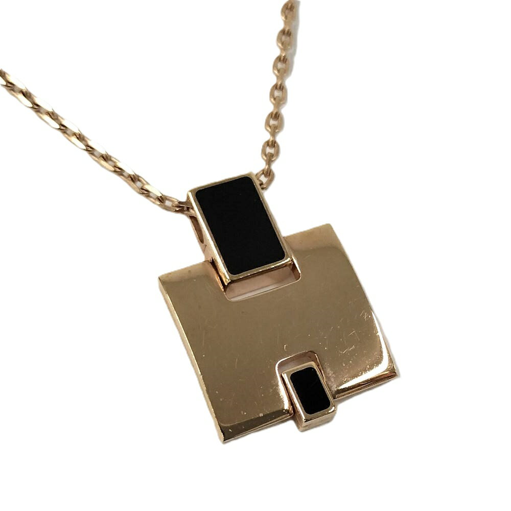 Rakuten - 【中古】HERMES アイリーン ネックレス ゴールド ブラック メッキ