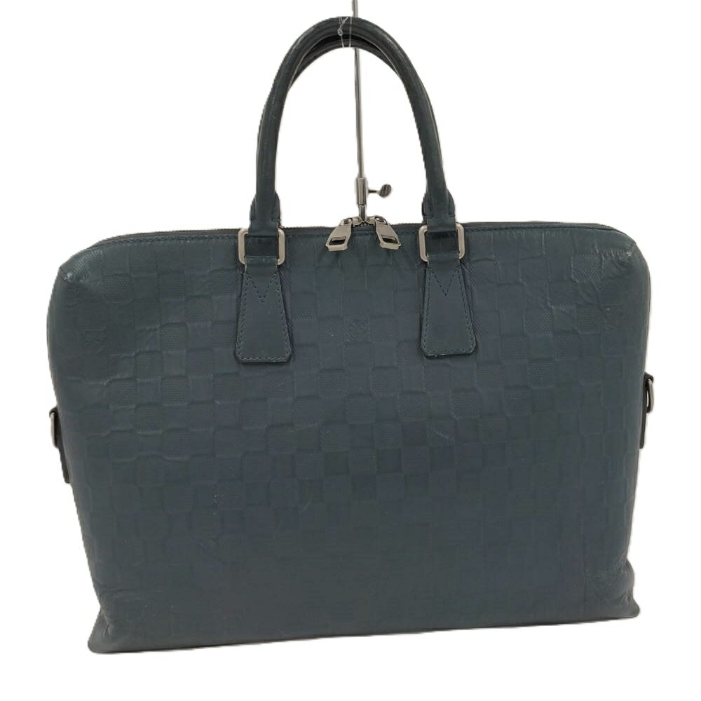 Rakuten - 【中古】LOUISVUITTON ポルトドキュマンヴォワヤージュ ビジネスバッグ ダミエアンフィニ ダークネイビー N41327