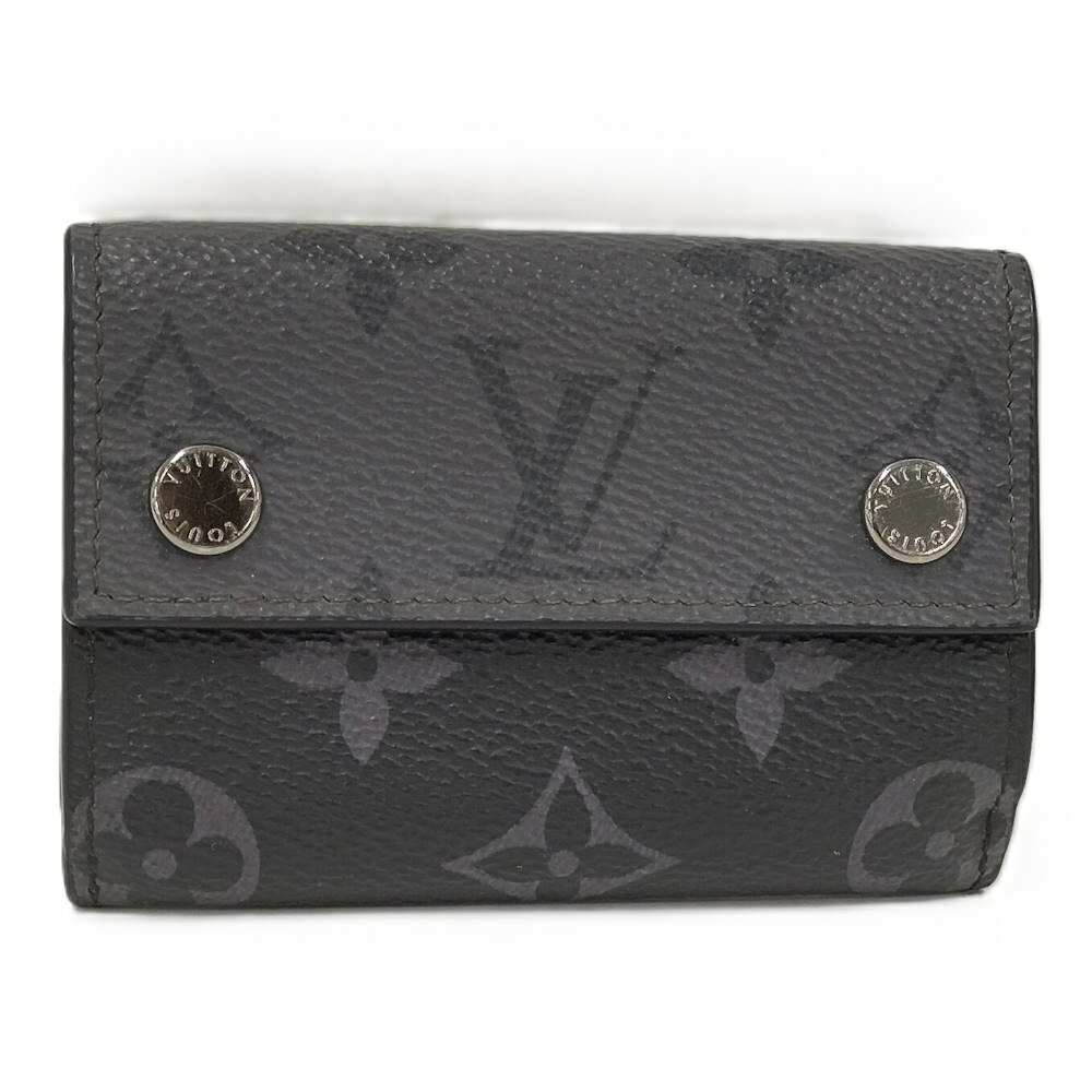 Rakuten - 【中古】LOUIS VUITTON ディスカバリー コンパクトウォレット 三つ折り財布 モノグラム エクリプス M45417