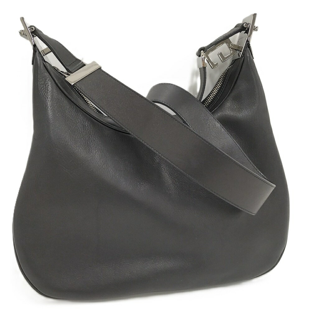 乐天商城 - 【中古】GUCCI ホーボー ショルダーバッグ レザー ブラック 001.3315