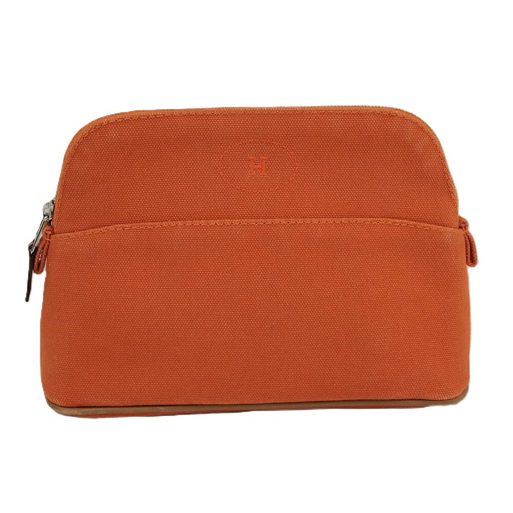 Rakuten - 【中古】HERMES ボリードポーチ20 ミニ キャンバス オレンジ系