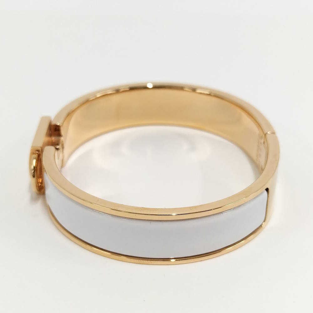 JJcollectionの【中古】HERMES クリックカデナ PM ゴールド ホワイト｜アングル2