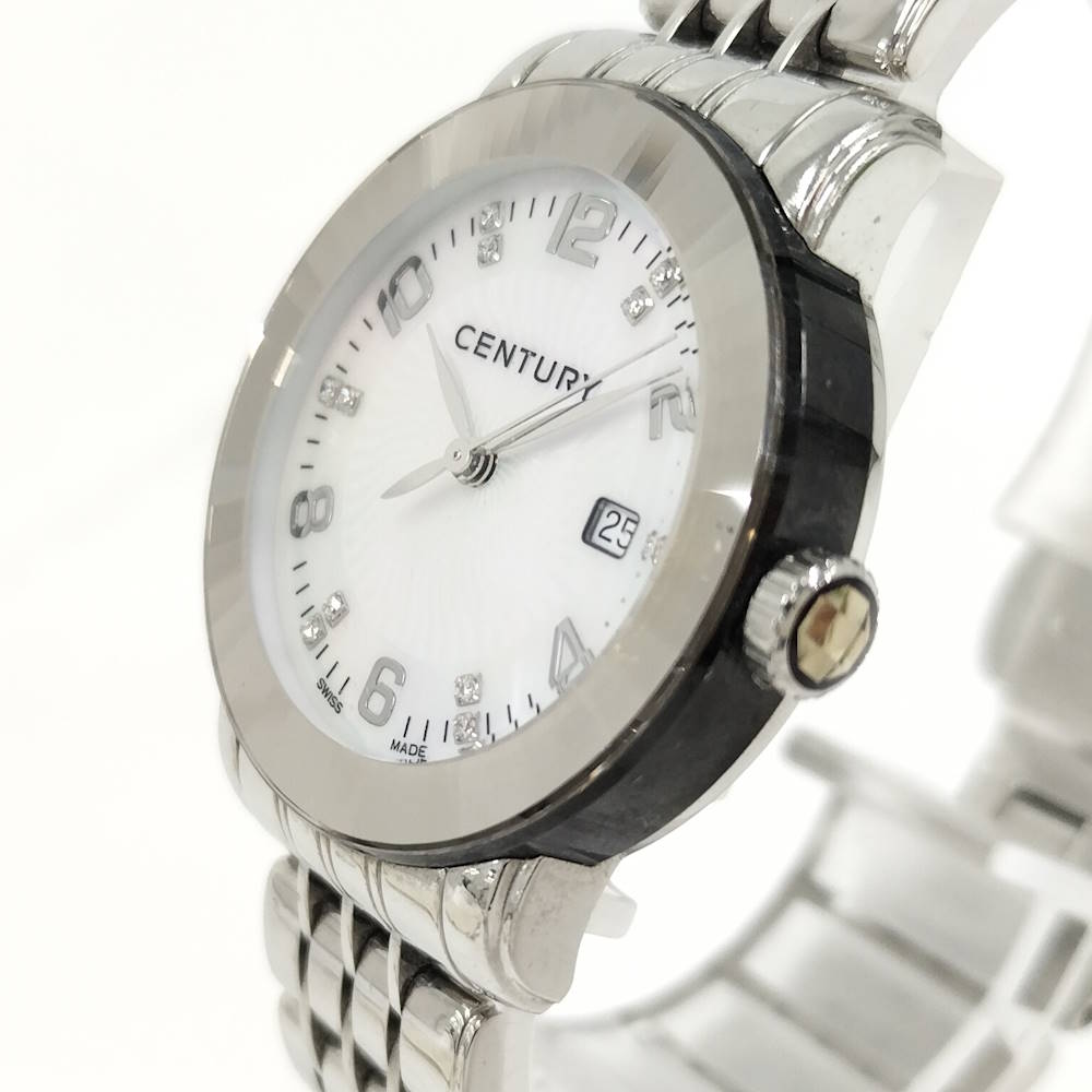 JJcollectionの【中古】CENTURY 腕時計 エレガンス タイムジェム SS ホワイトシェル×11Pダイヤ文字盤 648.7.U.N1B.12.SF｜アングル3