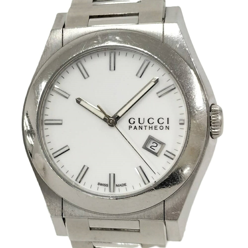 【中古】GUCCI 腕時計 SS クオーツ ホワイト文字盤