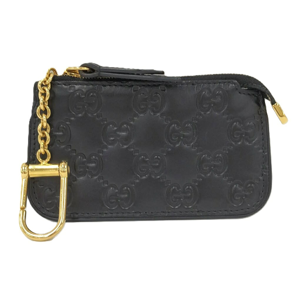 【中古】GUCCI コインケース レザー ブラック 447964
