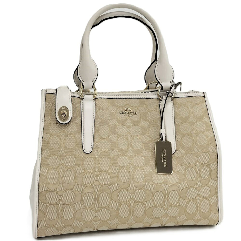 【中古】COACH デンプシーキャリーオール 2WAYバッグ シグネチャー