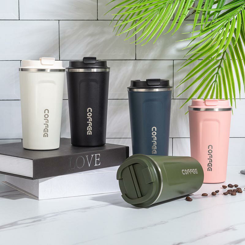 クリスマス　タンブラー コーヒーカップ 保温保冷 ステンレス製 水筒 マグカップ ボトル コンパクト 軽量 タンブラー ワンタッチ　オープン式 蓋付き 滑り止め 漏れ防止マグカップ タンブラー 保温 保冷 蓋付きのサムネイル
