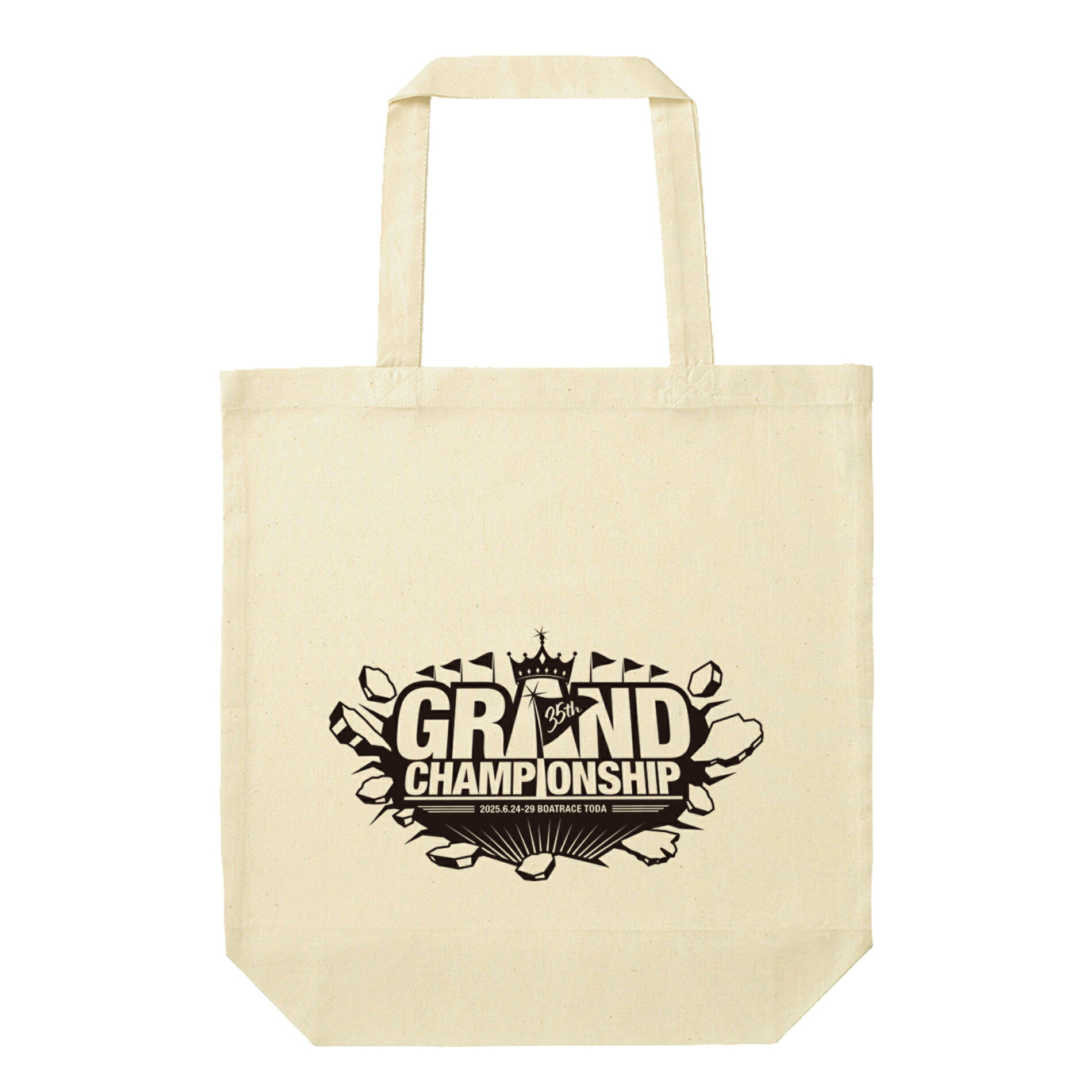 SG第35回グランドチャンピオン記念トートバッグ｜ボートレース戸田　かばん　ショルダー　トートバック　ベージュ　ブラック　黒　JLC　ボートレース　グッズのサムネイル