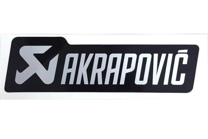 アクラポビッチ 耐熱サイレンサー ステッカー 135x40mm BLK/SLV/アルミ AKRAPOVIC