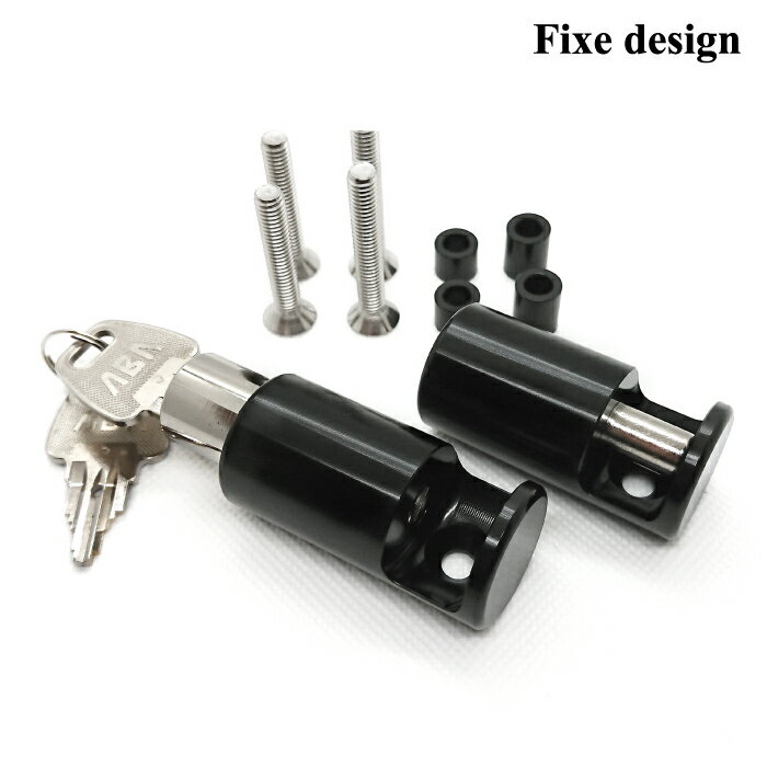 FDHL102B フィックスデザイン ヘルメットロック M1 BLACK 汎用 2個セット Fixe design バイク ツーリング