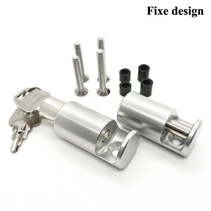 FDHL102S フィックスデザイン ヘルメットロック M1 SILVER 汎用 2個セット Fixe design バイク ツーリング