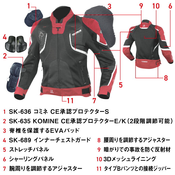 Komine（コミネ）『Rスペックメッシュジャケット』