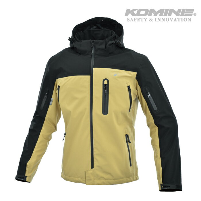 コミネ ジャケット JK-555 BEIGE WPプロテクション3Lパーカ KOMINE 07-555 バイク CE規格パッド付 春秋 その1