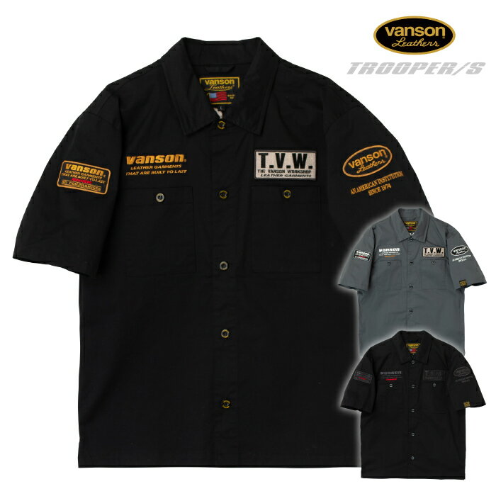 バンソン SVS2606S コットンワークシャツ VANSON バイク...(2.0)