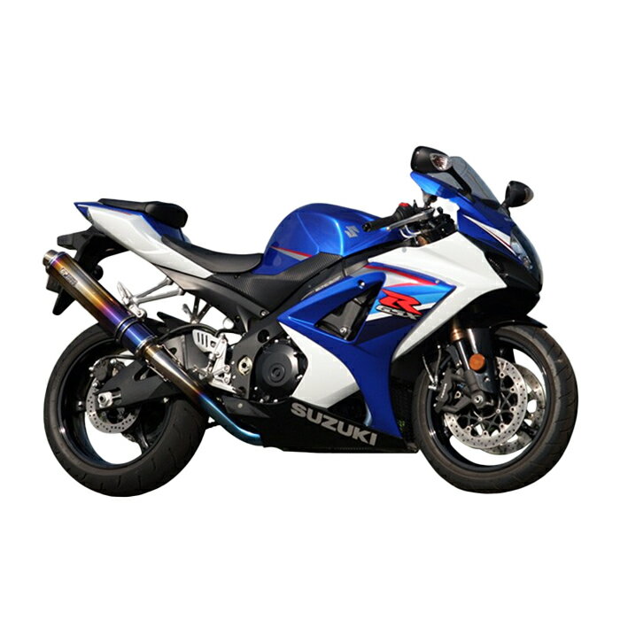 直送品 アールズギア GPスペック スリップオン シングルタイプ チタンドラッグブルー スズキ GSX-R1000 07-08 SUZUKI R's Gear GS04-03DB
