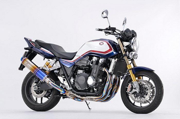 直送品 アールズギア ホンダ CB1300SF/SB (18-20) [2BR] ワイバンクラシックR フルエキゾースト シングル UPタイプ チタンドラッグブルー R's Gear MH32-U1CD