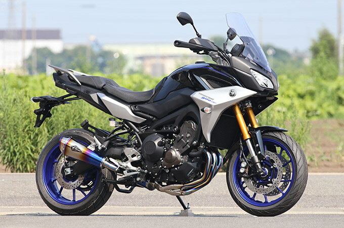 直送品 アールズギア ヤマハ MT-09/TRACER,TRACER900/ GT リアルスペック フルエキゾースト マフラー チタンドラッグブルー R's Gear YAMAHA RY19-01RD
