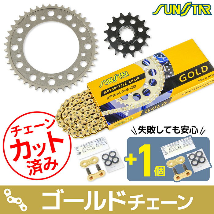 乐天商城 - サンスター チェーン＆スプロケット 3点セット ホンダ CBR1000RR CBR1000RR SP CBR1000RR SP2 SUNSTAR HONDA バイク ドライブチェーン ゴールド