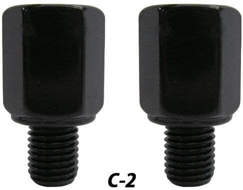 乐天商城 - タナックス C-2 ネジ径変換アダプター（ブラック） TANAX バイクミラー関連