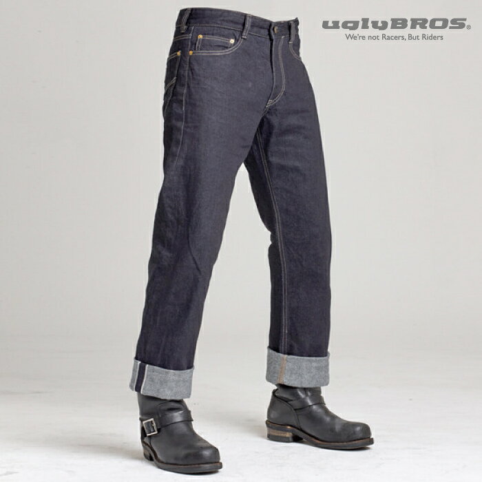 アグリブロス バックラー・ケブラー｜レギュラーフィット uglyBROS BUCKLER-K 13.5oz デニム ノーパッド バイクジーンズ トラディショナル メンズ