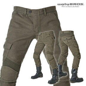 アグリブロス モータープール｜スリムストレートフィット CE規格パッド付 uglyBROS MOTO PANTS MOTORPOOL メンズ バイク ジーンズ