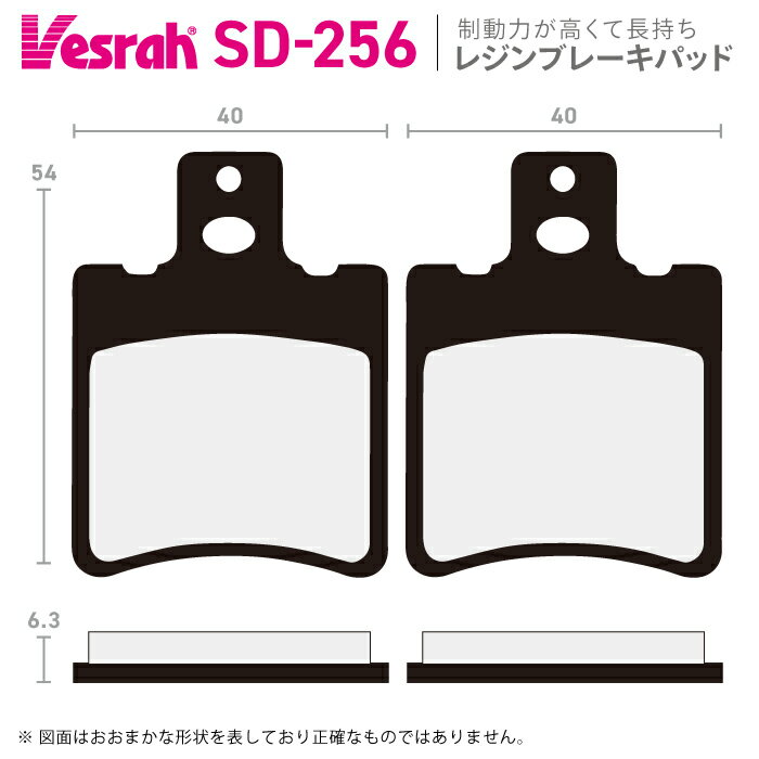 乐天商城 - ベスラ SD-256 レジンブレーキパッド バイク ヤマハ CW50T NS50 YG50EX YG50Z YG50ZR YG50ZS YH50 YQ50