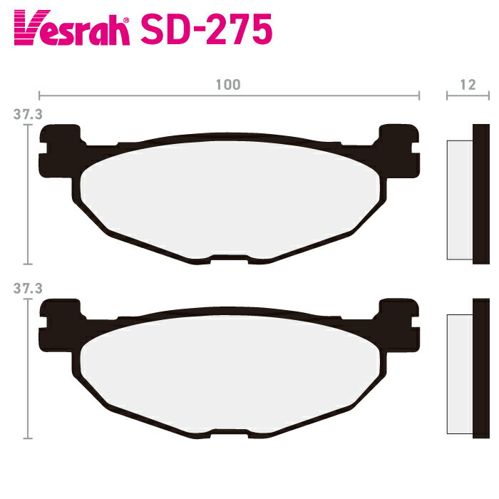 乐天商城 - ベスラ SD-275 レジンブレーキパッド バイク ヤマハ