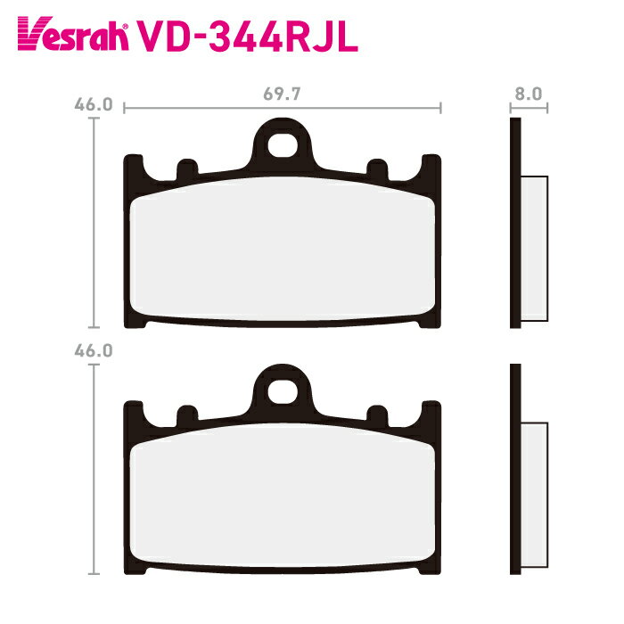 ٥ VD-344RJL 󥿡ɥ᥿졼󥰥ѥå Х MOTO-MASTER Supermoto Racing Calipe...