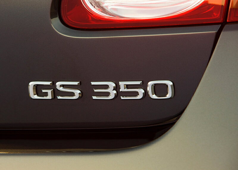 【190系LEXUS GS350】リア右「GS350」文字 エンブレム 海外仕様純正部品