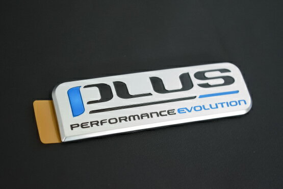 【30系トヨタ プリウス】リア左「PLUS PERFORMANCE EVOLUTION」文字 エンブレム 海外仕様純正部品