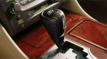 【190系LEXUS GS】「F SPORT」ロゴマーク入り ゲートAT用 カーボン/レザー シフトレバーノブ 海外仕様純正アクセサリー