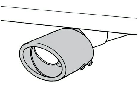 【130系トヨタ ヴィッツ1.0Lモデル】エキゾーストパイプフィニッシャー 海外仕様純正アクセサリー