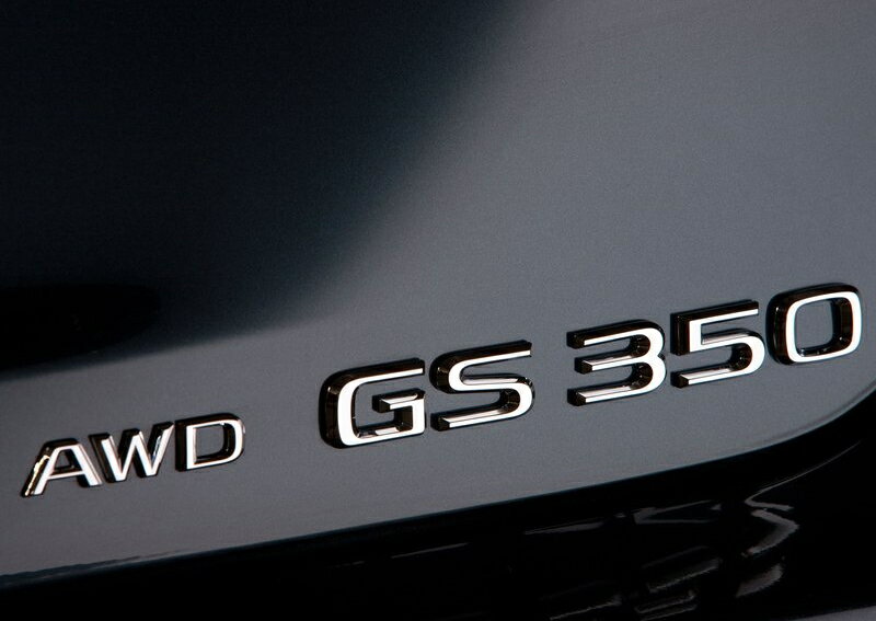 【10系LEXUS GS350】リア右「AWD GS350」文字 エンブレム 海外仕様純正部品