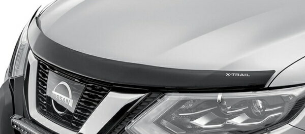 【T32系後期日産 エクストレイル】「X-TRAIL」ロゴ入り ボンネットプロテクター ブラック色 海外仕様純正アクセサリー