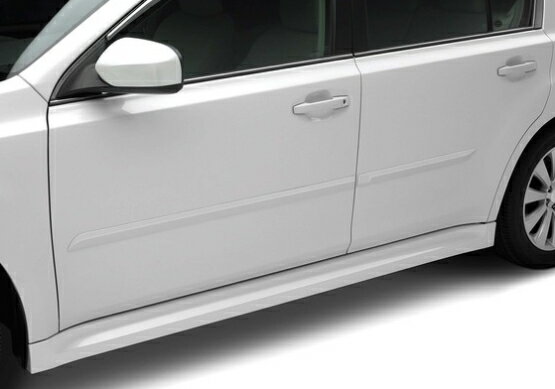 【BM系レガシィ B4】純正色塗装済み ボディサイドモールディング ドア4枚分セット 海外仕様純正アクセサリー