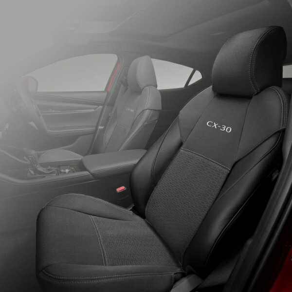 【DM系CX-30】「CX-30」ロゴ入りシートカバー 片側1脚分 海外仕様純正アクセサリー