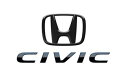 前後「H」マーク＆リア左「CIVIC」文字 ブラック色 エンブレム 海外仕様純正アクセサリー