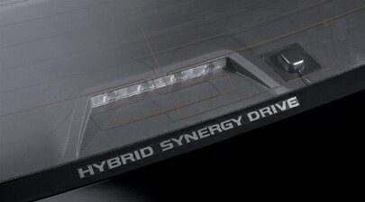 【20系トヨタ クルーガー ハイブリッド】リアウィンドウ用「HYBRID SYNERGY DRIVE」文字 ステッカー 海外仕様純正アクセサリー