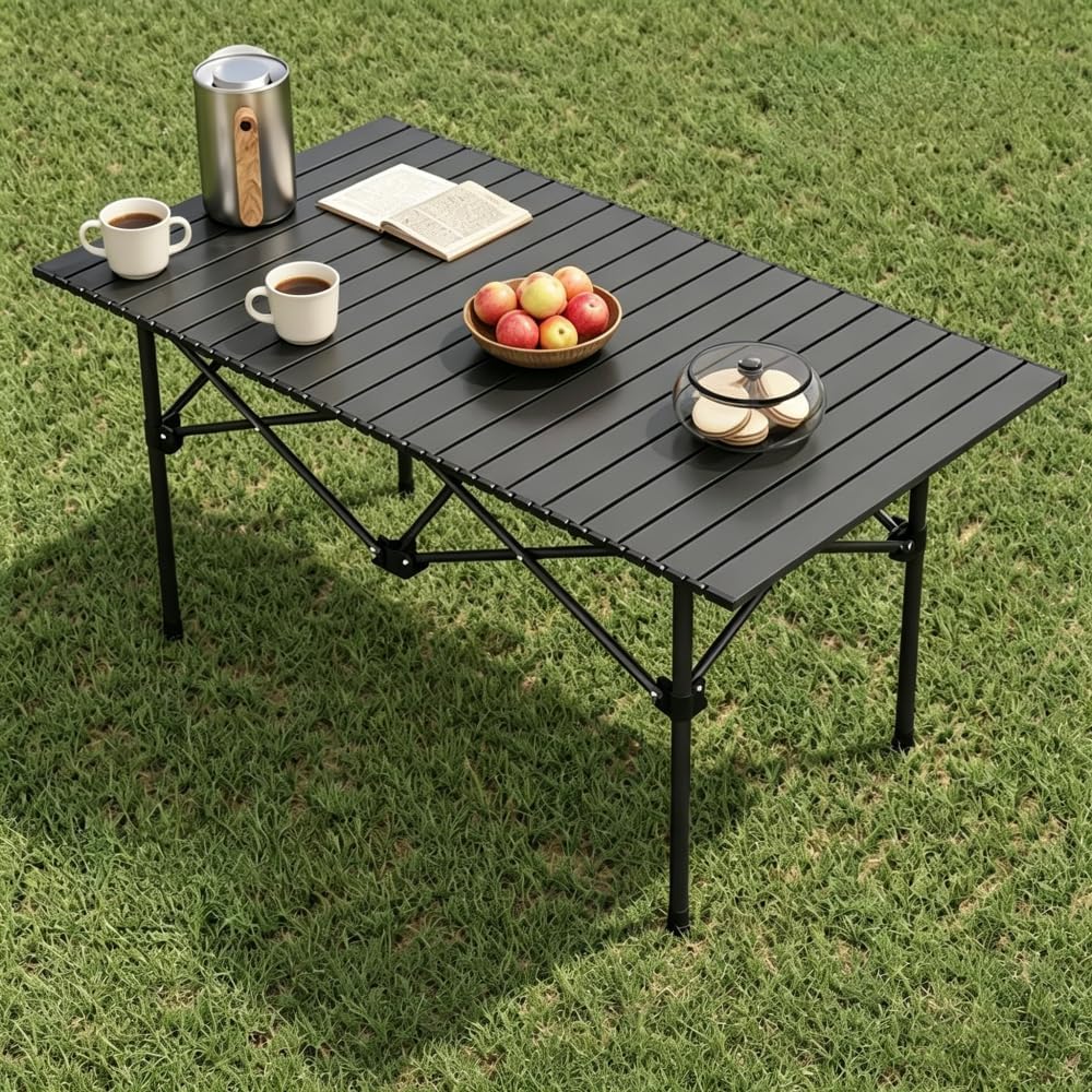 乐天商城 - ★大特価15％OFFクーポン付き★アウトドア テーブル キャンプ テーブル 折りたたみ 軽量 組立簡単収納バッグ付き 耐摩耗あり野外 キャンプ用品 釣り ピクニック テントガーデン BBQ 花火大会 バーベキュー 屋外 庭園 ブラック