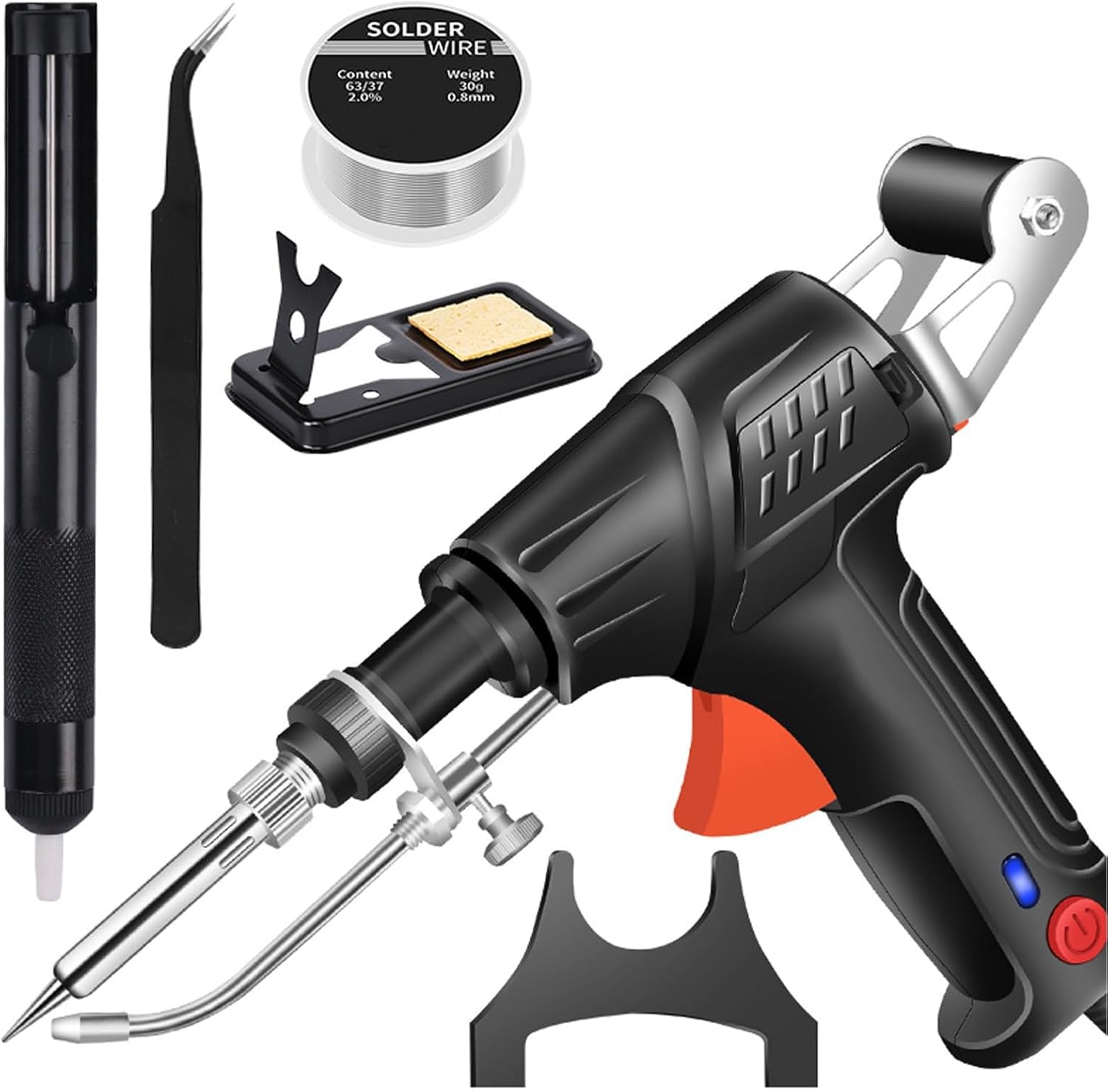 はんだごてセット 多機能タイプ 内部加熱式 工業用・家庭用・DIY用 自動・手動対応 溶接ツール 軽量 持ち運び 60W