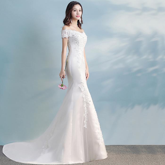 マーメイドドレス ウェディングドレス ロングドレス 花嫁 ウエディングドレス 結婚式 マーメイドライン パーティードレス エンパイア ブライダル 大きいサイズ 小きいサイズ 二次会 発表会 オフホワイト wedding dress