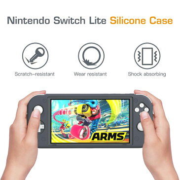 Nintendo Switch Lite ケース ソフト シリコン 滑り止め 背面カバー 2019 新型 Nintendo Swith カバー 薄型 軽量 衝撃吸収 傷つけ防止 ニンテンドースイッチ ライト ケース 着脱簡単 柔軟性