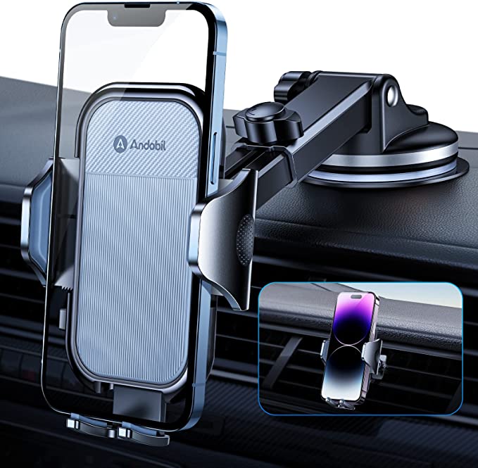 スマホホルダー 車載ホルダー 2in1 ゲル吸盤 送風口兼用 全車種対応 片手操作 車 携帯ホルダー 手帳型ケース対応 360度回転 伸縮アーム iPhone SE 14 13 12 Plus Pro Max Mini Xperia AQUOS 4-…