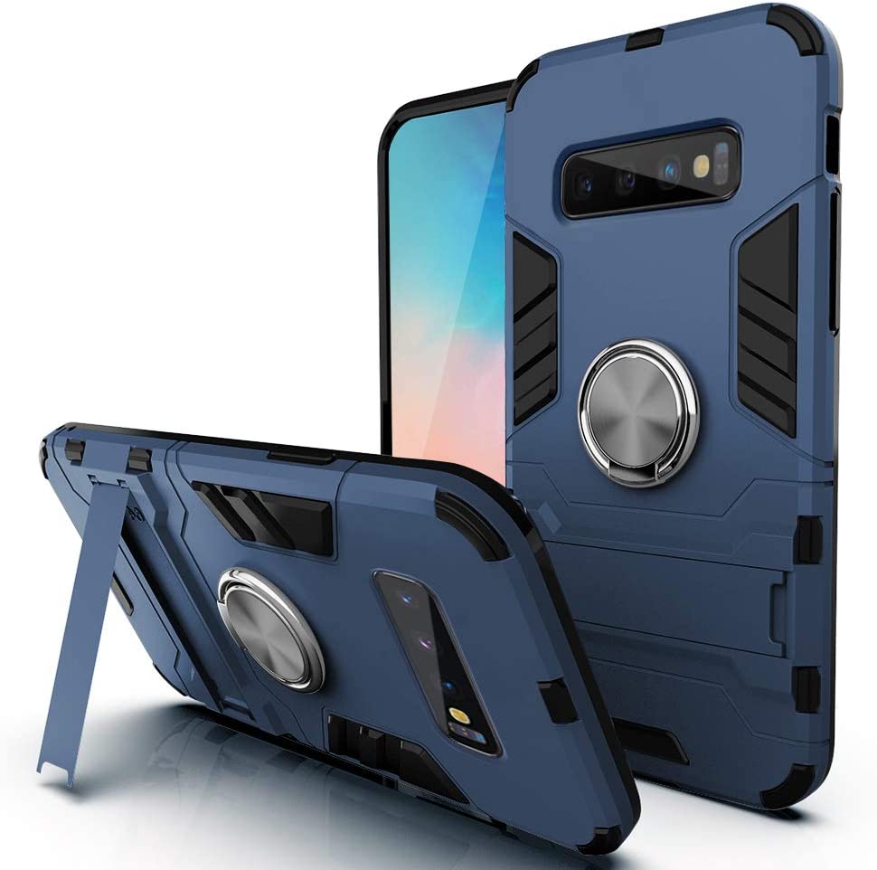 Galaxy S10 Plus ケース リング 耐衝撃 リング付き 耐衝撃 背面カバー TPU PC素材 クリア 指紋防止 落下防止 二重構造 360度回転 車載対応 薄型 軽量 滑り防止 サムスン ギャラクシー S10 プラス ケース カバー 人気 おしゃれ 薄型 携帯カバー スマホカバー スマホケース