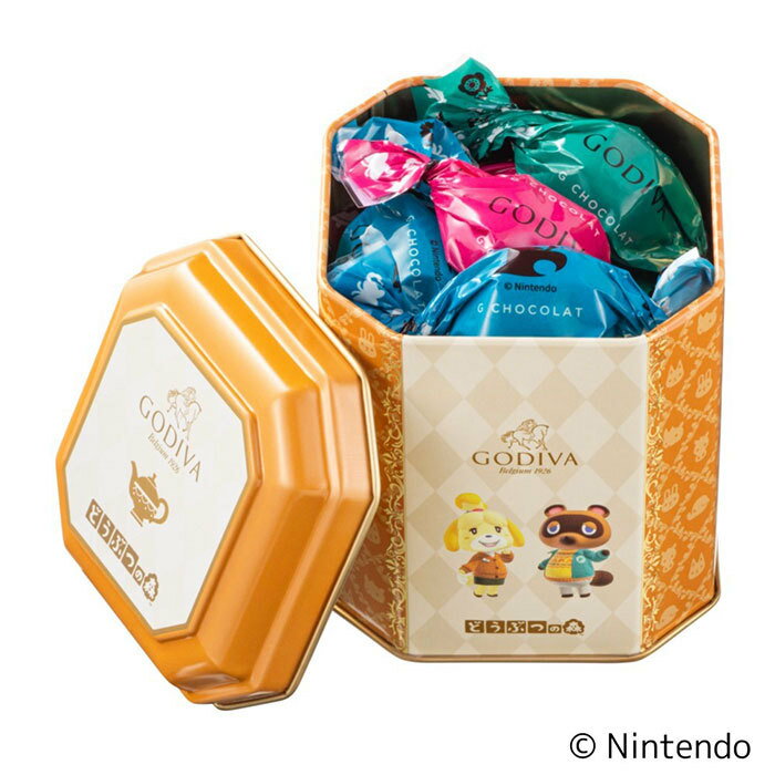 商品名 説明文 「ゴディバ meets どうぶつの森」が「ティーパーティ」のコンセプトで新登場。人気キャラクターのたぬきちとしずえを描いた、おしゃれな紅茶缶をイメージしたパッケージに、限定フレーバーのミルクチョコレート 紅茶ガナッシュなど3...